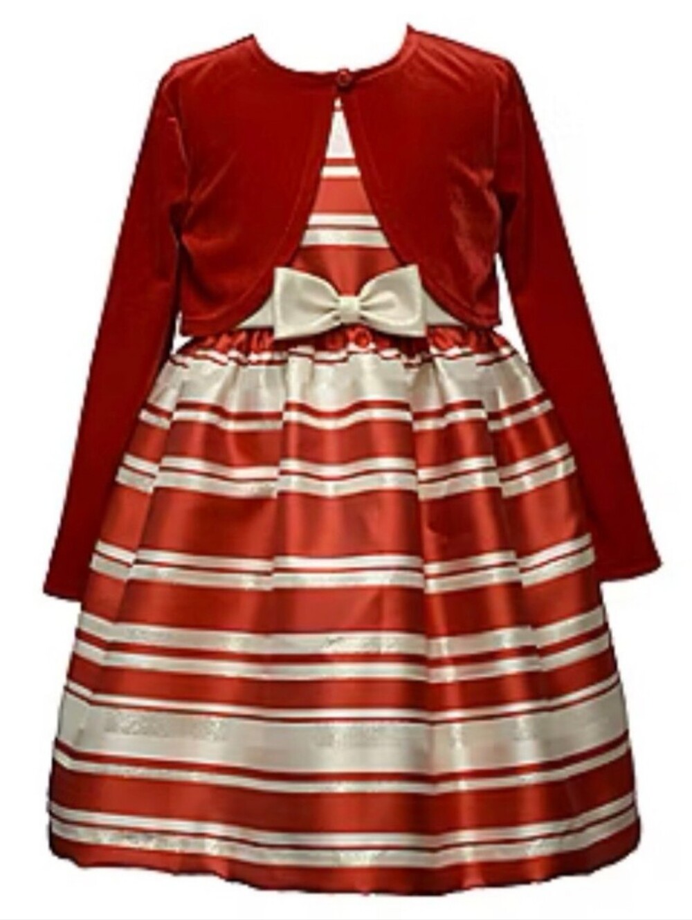 Bonnie Jean Girls Striped Dress Shrug Outfit 2PC Set